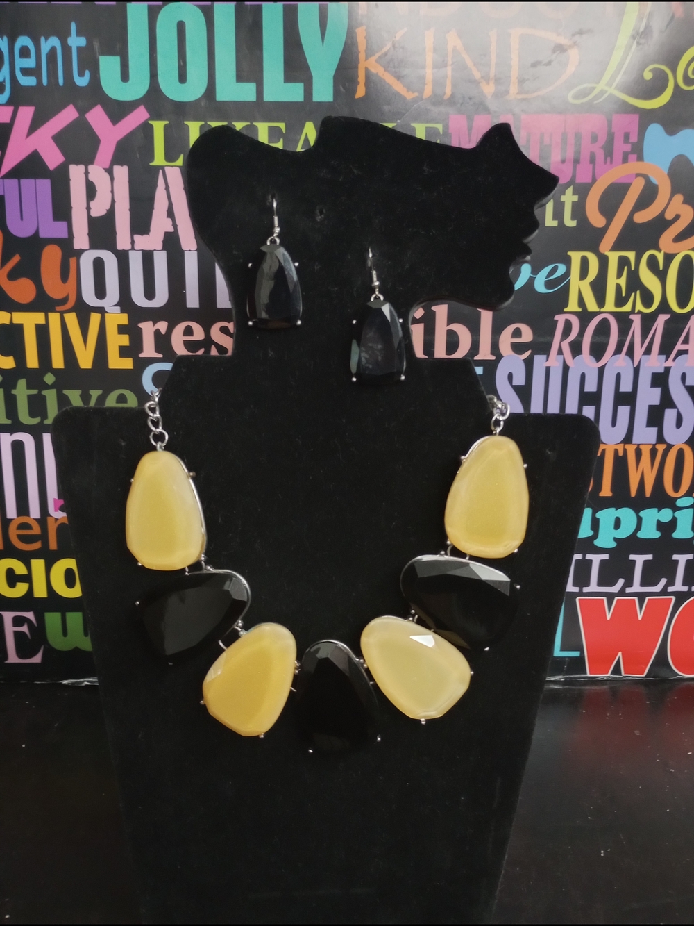 Classic Black&Jade Necklace Set